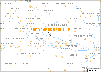 map of Spodnje Grušovlje