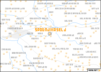 map of Spodnji Kašelj