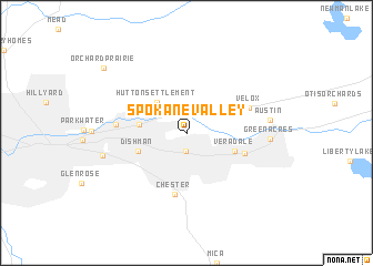 map of Spokane Valley