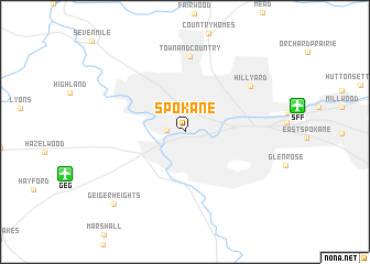 map of Spokane