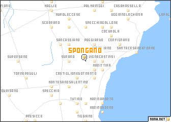 map of Spongano