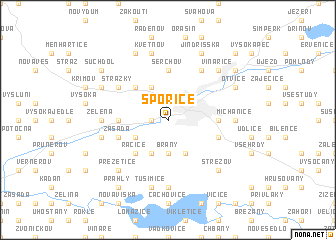 map of Spořice