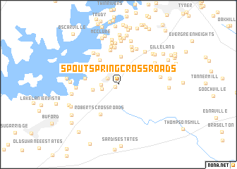 map of Spout Spring Crossroads