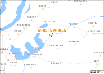 map of Spout Springs