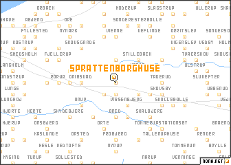 map of Sprattenborg Huse