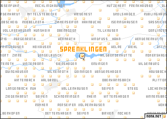 map of Sprenklingen