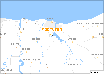 map of Spreyton