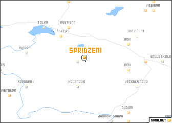 map of Spridzēni