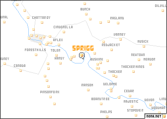 map of Sprigg