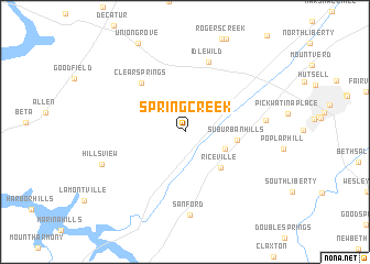 map of Spring Creek