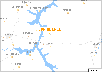 map of Spring Creek