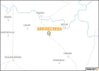 map of Spring Creek