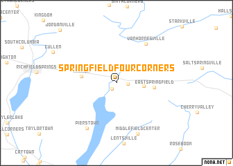 map of Springfield Four Corners