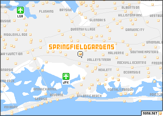 map of Springfield Gardens