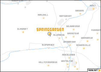 map of Spring Garden