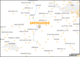 map of Spring Grove