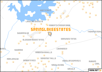 map of Springlake Estates