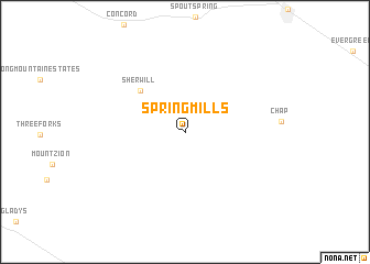 map of Spring Mills