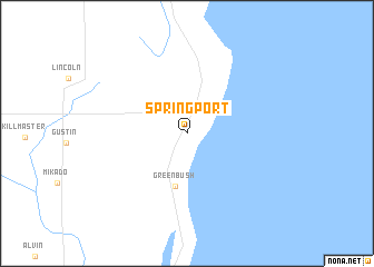 map of Springport