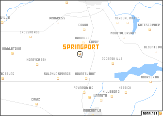 map of Springport