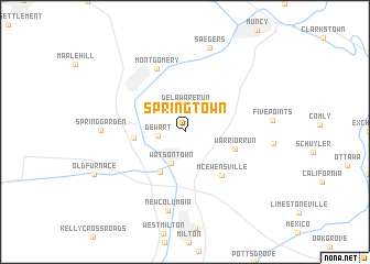 map of Springtown