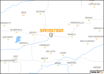 map of Springtown