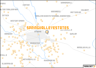 map of Spring Valley Estates