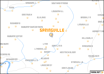 map of Springville