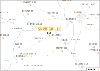 map of Springville