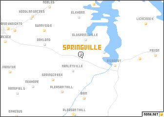 map of Springville