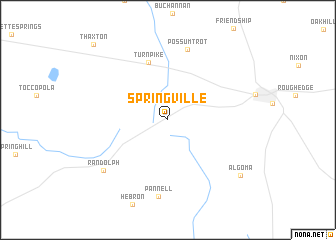 map of Springville