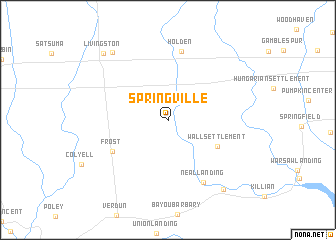 map of Springville