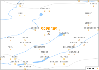 map of Sprogas