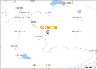 map of Sprogēni