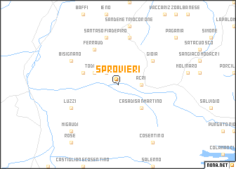 map of Sprovieri