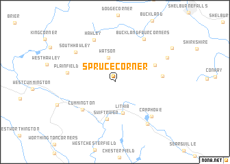 map of Spruce Corner