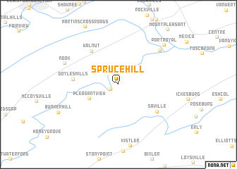 map of Spruce Hill