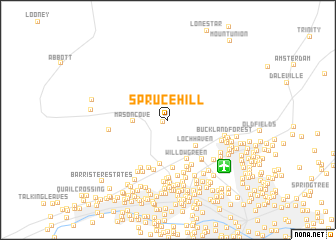 map of Spruce Hill