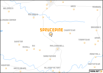 map of Spruce Pine