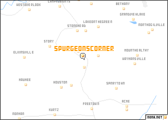 map of Spurgeons Corner