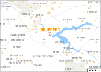 map of Spurgeon