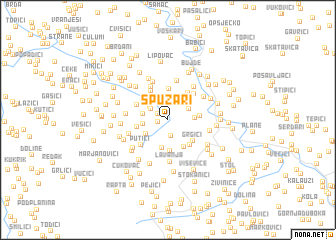 map of Špuzari
