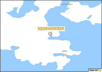 map of Squaw Harbor