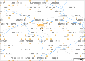 map of Srbce