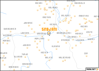 map of Srbjani