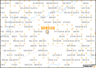 map of Srbsko