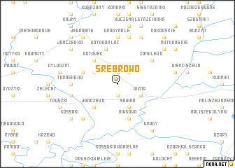 map of Srebrowo