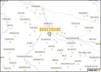 map of Srećkovac