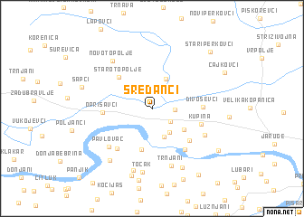 map of Sredanci