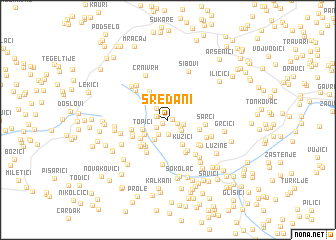 map of Sređani